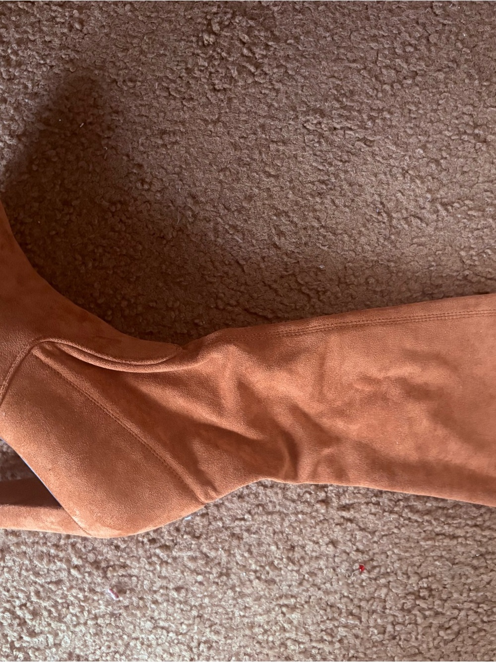 Over-the-Knee Suede Boots in soft Rust Brown